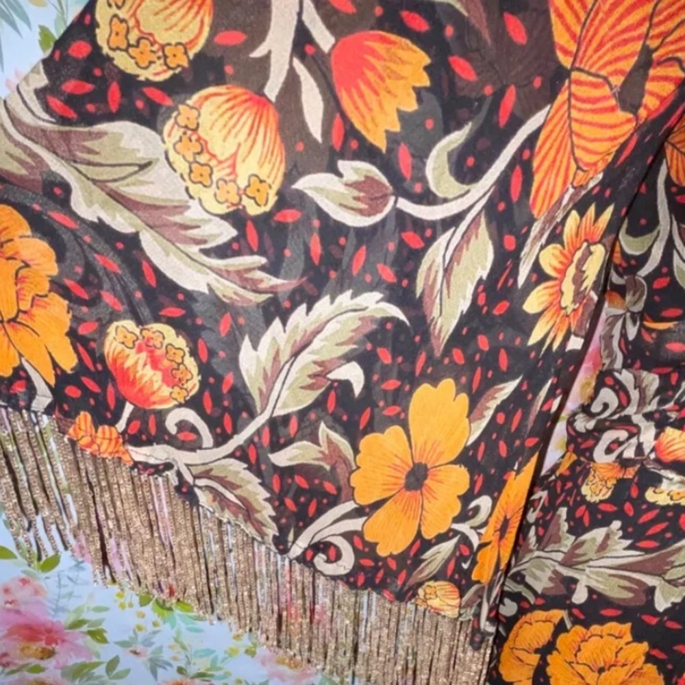 NWOT Anthropologie Verb by Pallavi Singhee Fringed Mini Dress-M-$220-A702 - Picture 3 of 4